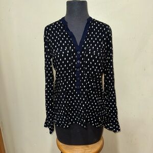 Woman’s Vanessa Virginia polka dot shirt blouse long sleeve